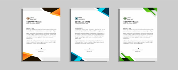modern corporate letterhead template design.