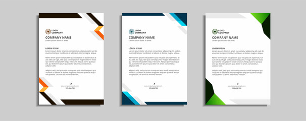 modern corporate letterhead template design.