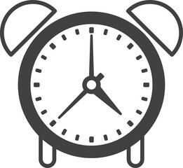 alarm clock illustration in minimal style