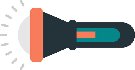flashlight illustration in minimal style