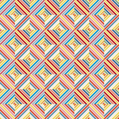 Pattern from squares. Geometric ornament. Digital paper, textile print. Vector art background.