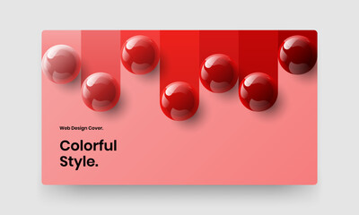 Abstract realistic spheres presentation template. Original booklet vector design layout.