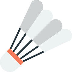 badminton ball illustration in minimal style