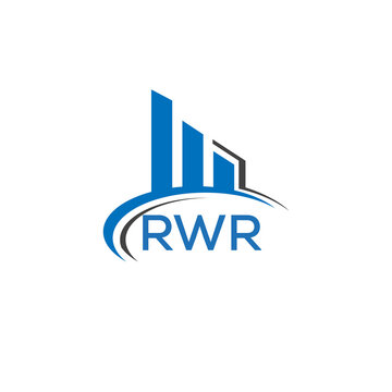 RWR letter logo. RWR blue image. RWR Monogram logo design for entrepreneur and business. RWR best icon.	
