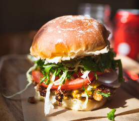 a delicious hamburger