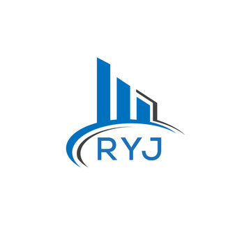 RYJ letter logo. RYJ blue image. RYJ Monogram logo design for entrepreneur and business. RYJ best icon.	
