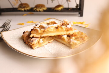 slice of cake with chocolate