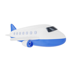 3d illustration of airplane flying isolated. 3d illustration PNG file
