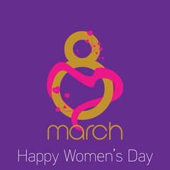 8 march women's day, 8 March banner. Background Design. Template for advertising, web, social media and fashion ads. Header for poster, flyer, greeting card, web site vector Illustration.