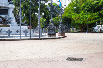 Internal view of the historic Caboclo monument that stands on square 2 de Julho.