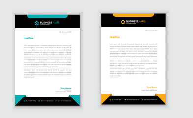 Corporate modern business letterhead template design. Creative letter head template