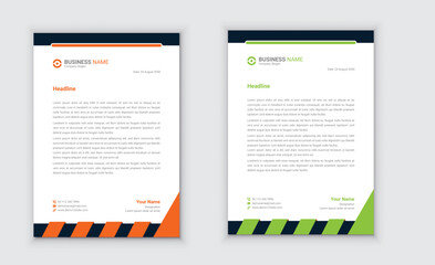Abstract modern business style letterhead template design