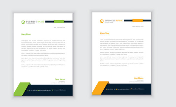 Simple modern and clean letterhead template design. creative and corporate letter head template vector
