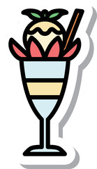 ミニステッカー食べ物　パフェ