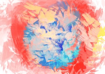 Colorful abstract background with geometric shapes and splashes