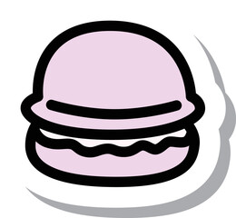 ミニステッカー食べ物　マカロン