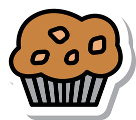 ミニステッカー食べ物　芋の蒸しパン