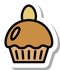 ミニステッカー食べ物　モンブラン