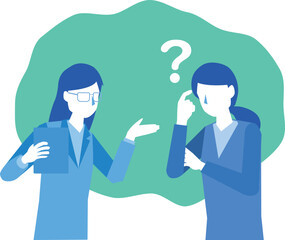 相談をして悩む女性