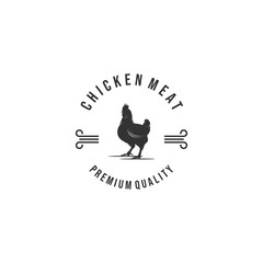 Fototapeta na wymiar chicken farm logo template in white background