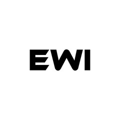 EWI letter logo design with white background in illustrator, vector logo modern alphabet font overlap style. calligraphy designs for logo, Poster, Invitation, etc.