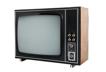 The old TV on the isolated.Retro technology concept.