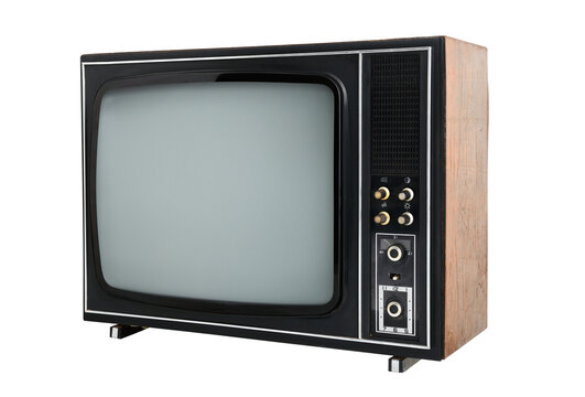 The old TV on the isolated.Retro technology concept.