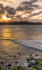 Sunset on the Dominican Republic beach