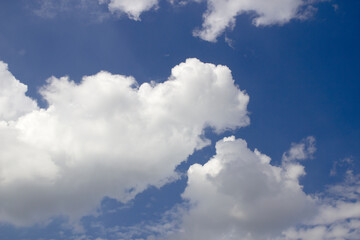 beautiful blue sky and white clouds