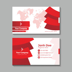 Modern Business card and creative business card template. Clean flat visiting card illustration
