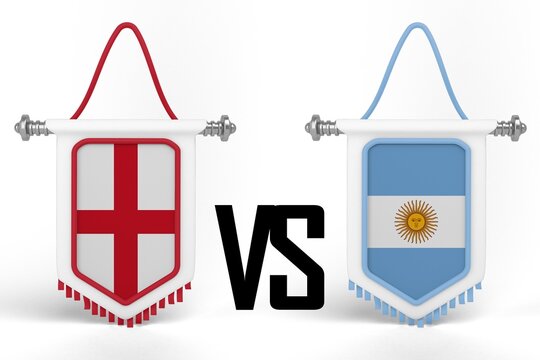 England VS Argentina Flag Banner