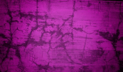 A textured purple concrete wall with a prominent vertical crack. 