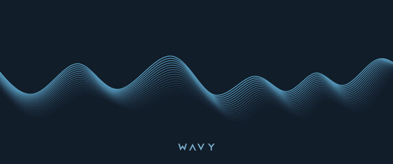 Abstract irregular wavy interpolated lines or strokes, perfect for background, backdrop, banner, wallpaper, modern minimalist background.