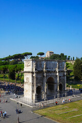 Fototapeta na wymiar The Arch of Constantine in the Forum Romanum (triumphal arch of Emperor Constantine), Rome, Italy