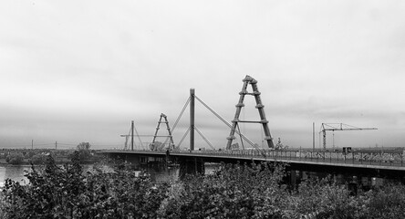 Baustelle Autobahn A1 Rheinbrücke