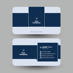 Modern Business card and creative business card template. Clean flat visiting card illustration
