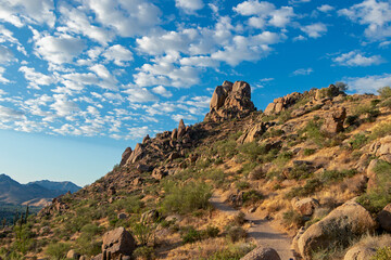 Fototapeta na wymiar Pinnacle Peak IHiking Trail In North Scottsdale AZ