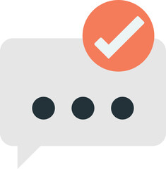 Text boxes and check marks illustration in minimal style