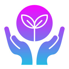 Eco Friendly Glyph Gradient Icon