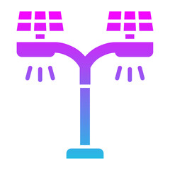 Street Light Glyph Gradient Icon