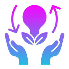 Sustainability Glyph Gradient Icon