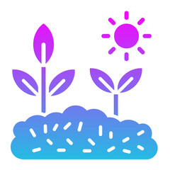 Plantation Glyph Gradient Icon