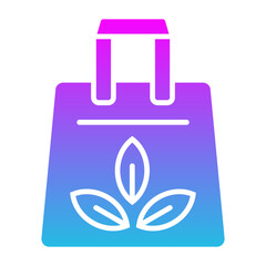 Eco Bag Glyph Gradient Icon