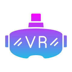 Vr Glasses Glyph Gradient Icon