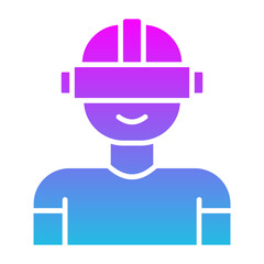 User Glyph Gradient Icon