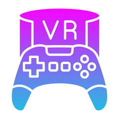 Vr Game Glyph Gradient Icon