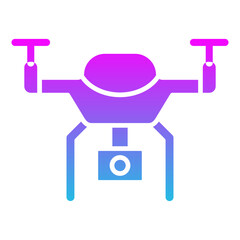 Smart Drone Glyph Gradient Icon