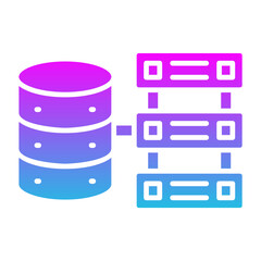 Database Glyph Gradient Icon