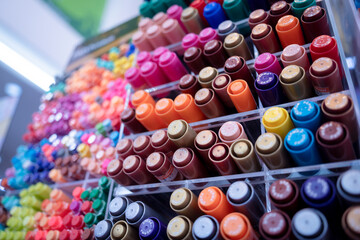 Background of lots assorted colorful marker pen set