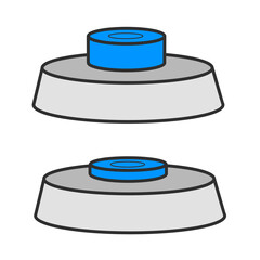 Clip art of blue button